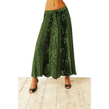 SVCR 305 Green - Ladies Skirts Viscose With 18 Panels